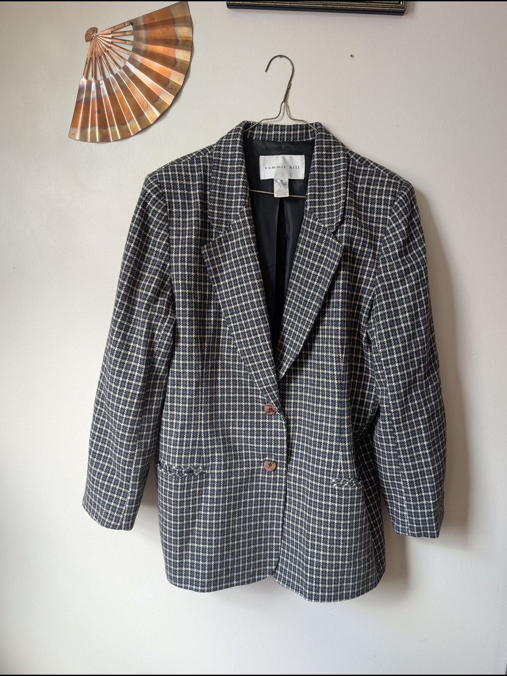 Black and White Check Blazer